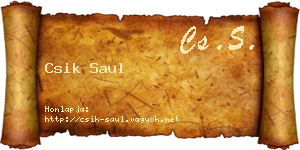 Csik Saul névjegykártya